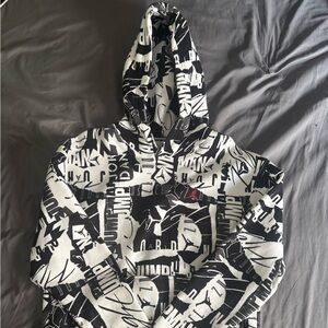 Jordan Black and White Graphic Hoodie